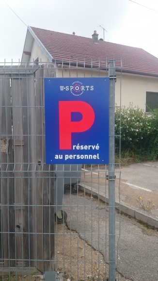 Panneau parking U sports